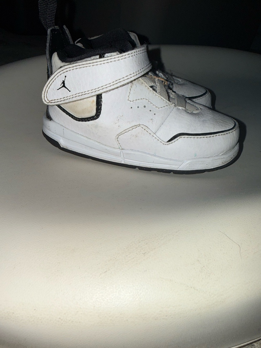 Nike Jordan Kids' White and Black Velcro Sneakers